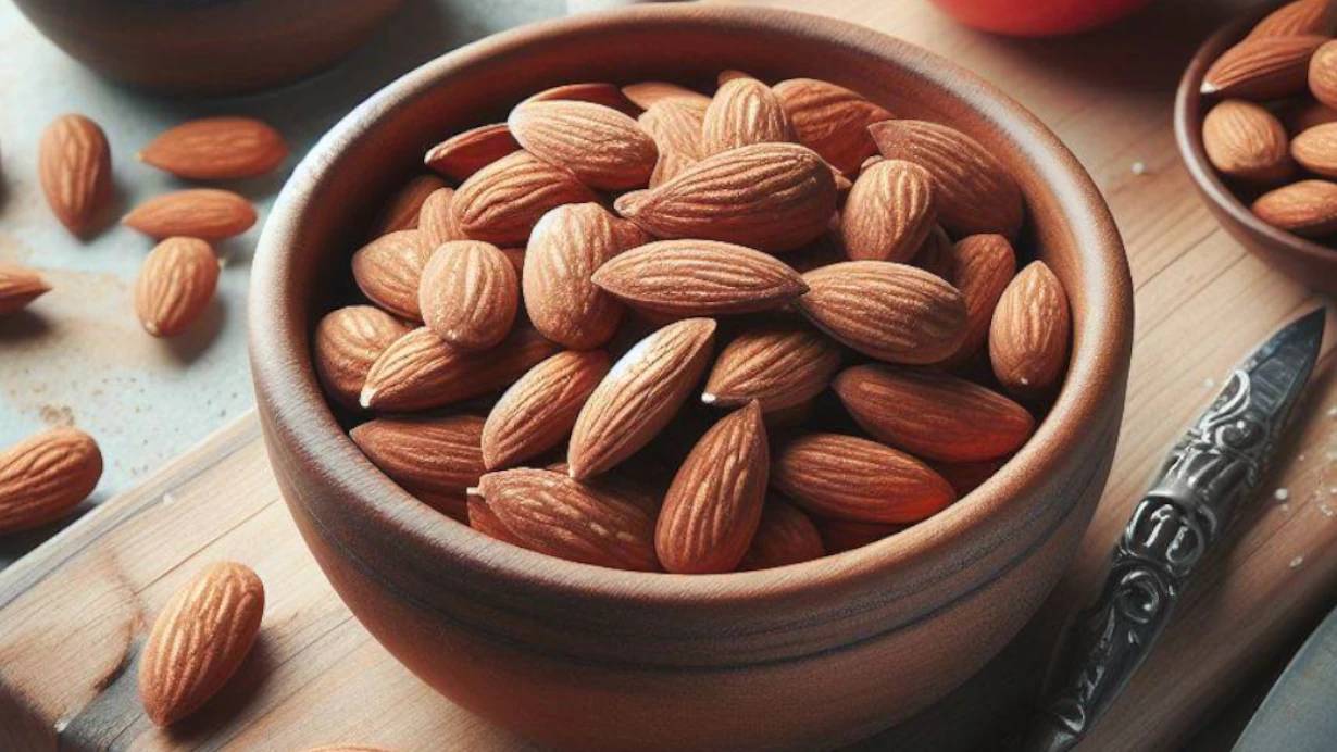Almonds are are a good source of plant-based protein.