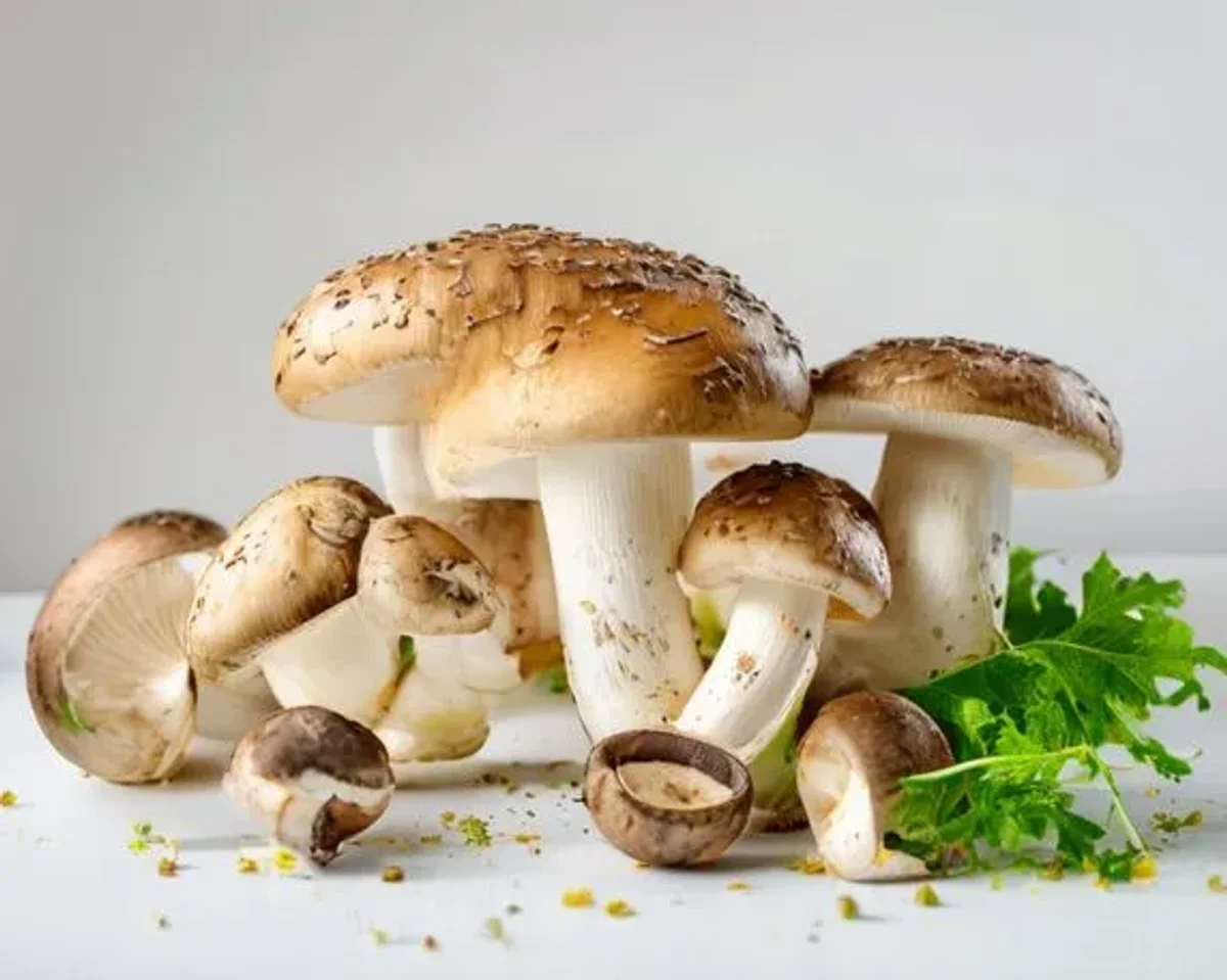 Mushrooms - 107mg lysine, 79mg arginine per 100g