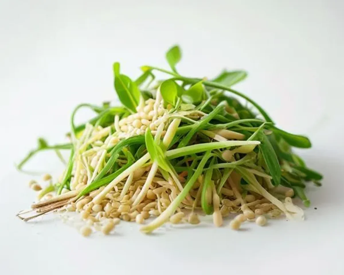 Soybean Sprouts - 551.4mg lysine, 380mg arginine per 100g
