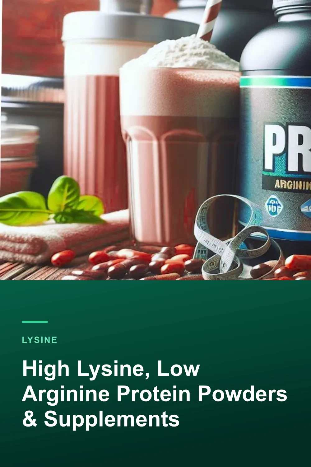 High Lysine, Low Arginine Protein Powders & Supplements