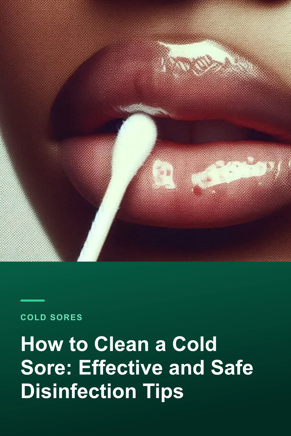 How to Clean a Cold Sore: Effective and Safe Disinfection Tips