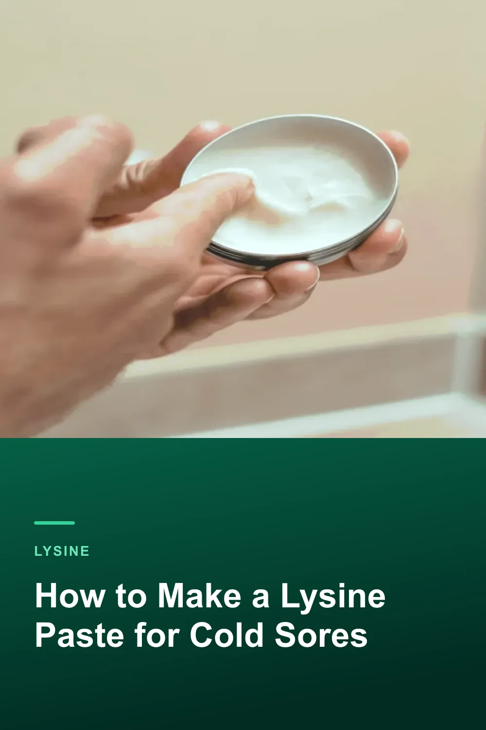 How to Make a Lysine Paste for Cold Sores