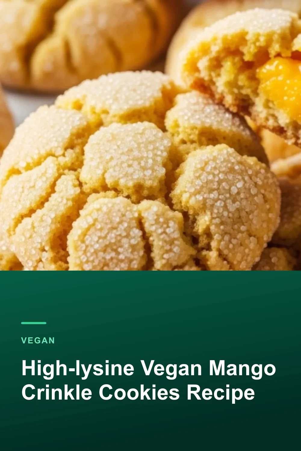 High-lysine Vegan Mango Crinkle Cookies Recipe
