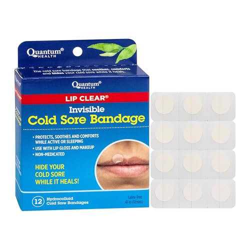 Box of Quantum Health Lip Clear Discreet Cold Sore Healing Patches.