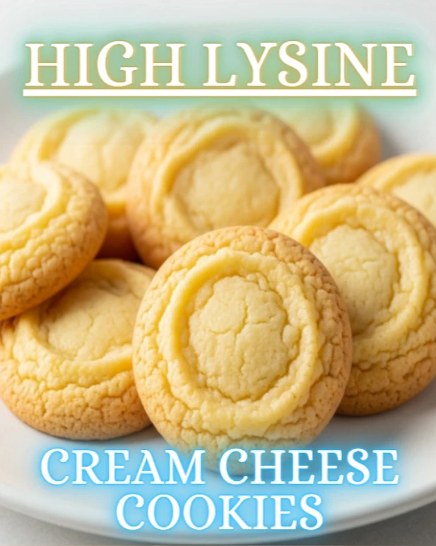 High-lysine, low-arginine cream cheese cookies