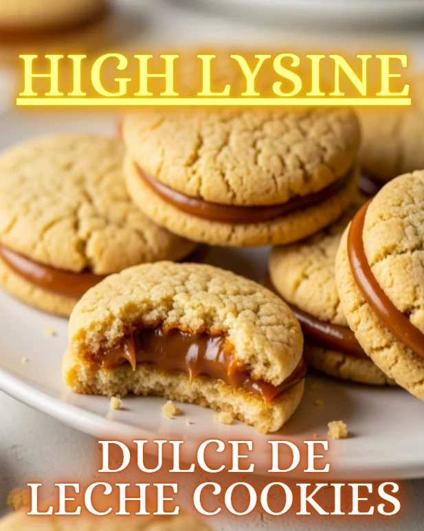 High-lysine, low-arginine dulce de leche cookies