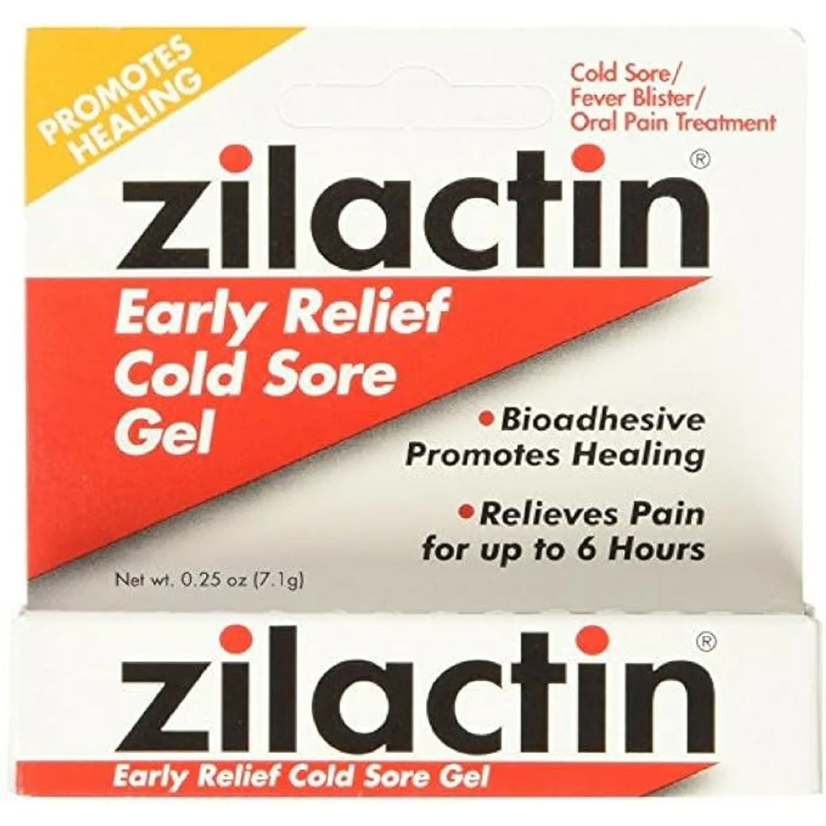 Zilactin Cold Sore Gel tube